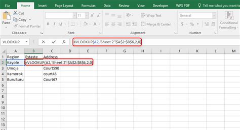 Excel data pulling example