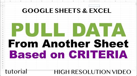 Excel data pulling tips