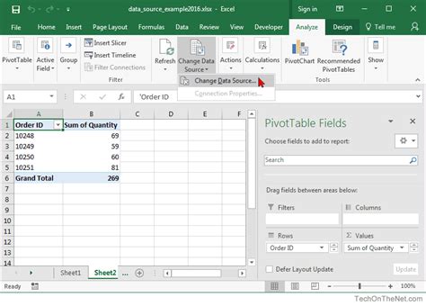 Excel Data Sources