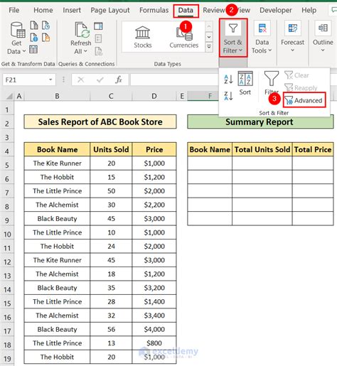 Excel Data Summary Techniques