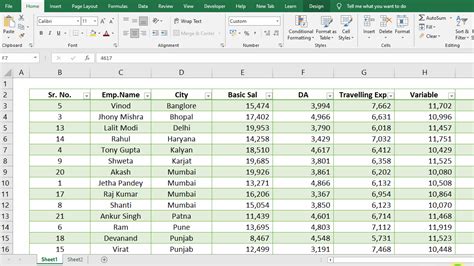 Excel Data Tables 7