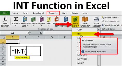 Excel Date and INT Functions