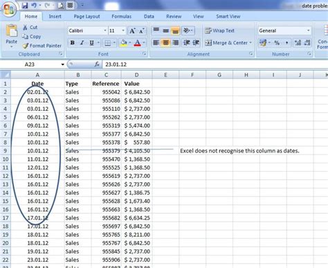 Excel Date Format Problems