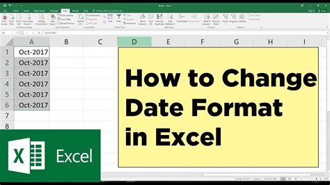 Excel Date Formatting Example 1