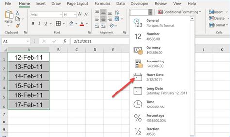 Excel Date Formatting Example 5