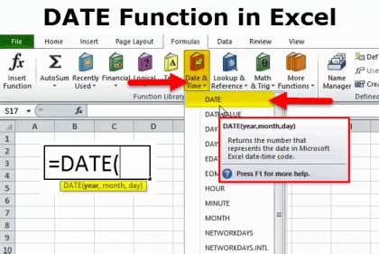 Excel Date Function Tricks