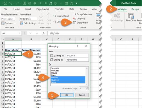 Excel Date Grouping by Month and Year