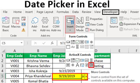 Excel Date Picker Security