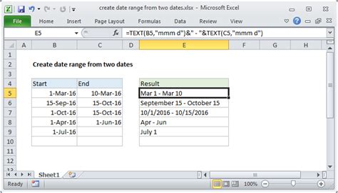 Excel Date Range Formula Multiple Dates