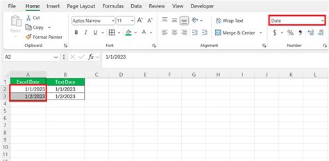 Excel date recognition 2