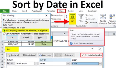 Excel Date Sort