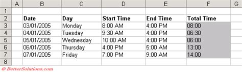 Excel Date Time