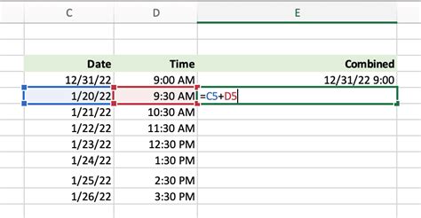 Excel Date and Time Combination Methods