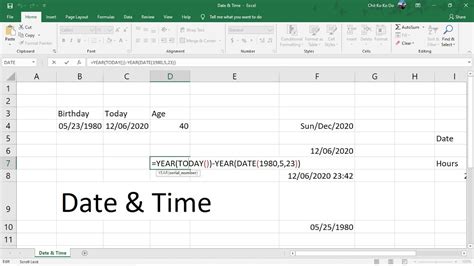 Excel Date and Time Format