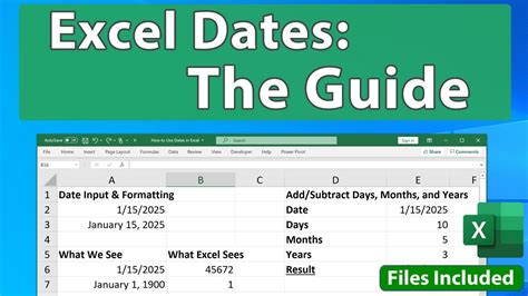 Tips for working with dates in Excel