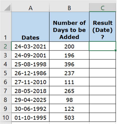 Excel Date Tips Example 8