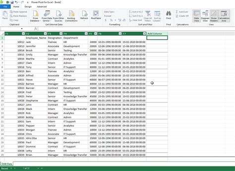 Using DAX in Excel