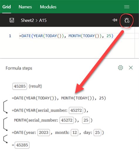 Excel debugging