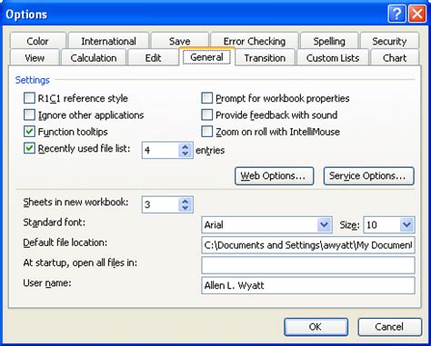 Excel Default Directory