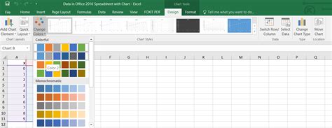 Excel Design Tab Screenshot