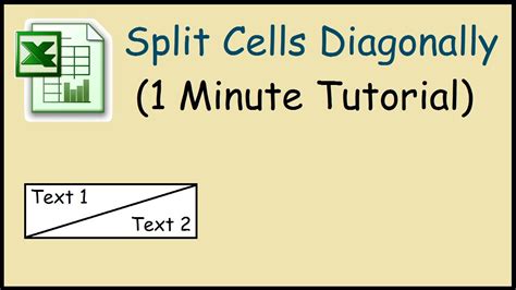 Diagonal cell division using drawing tools