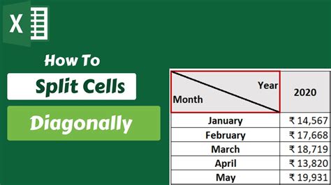 Diagonal cell division using a third-party add-in