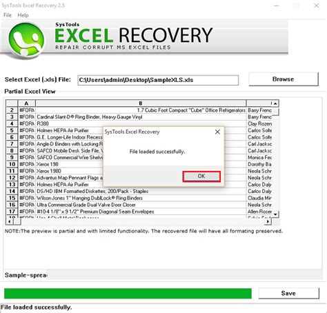 Excel Dialog Box Recovery Tool