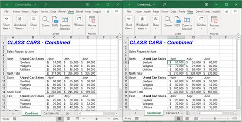 Excel diff examples