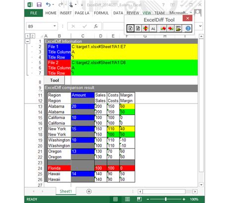 Excel diff tool