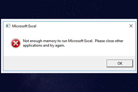 Excel Disk Full Error