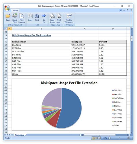 Excel Disk Space