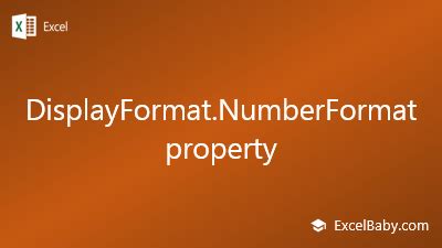 Excel DISPLAYFORMAT Property Count