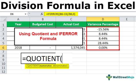 Resources for learning more about dividing in Excel