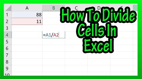 Tricks for dividing in Excel