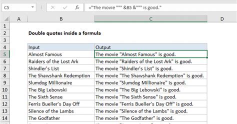 Excel Double Quotes Method 3 Example