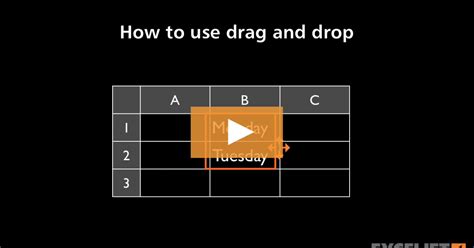 Excel Drag and Drop Sheet