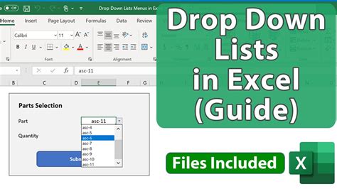 Excel Drop-Down Menus