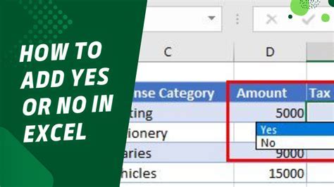 Excel Drop Down Yes No Project Example