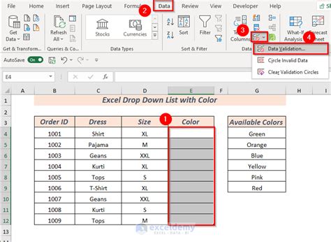 Excel Dropdown