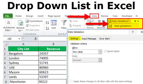 Excel Drop-Down List Formatting Example 1