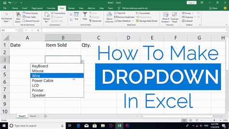 Excel Dropdown Menu Advanced Features