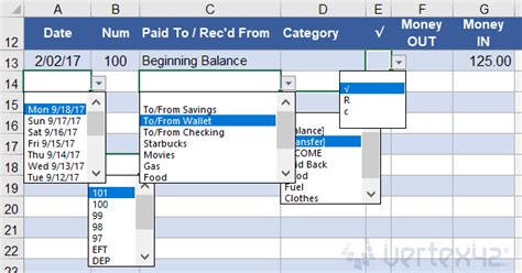 Excel Dropdown Template