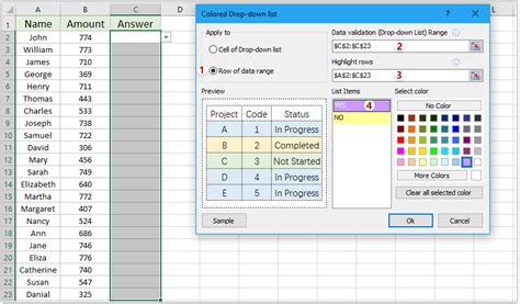 Excel Dropdown Yes No