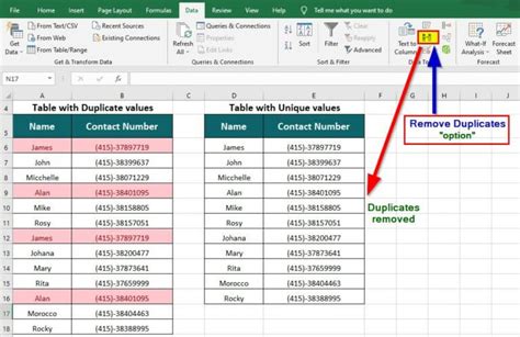 Excel Duplicate Feature