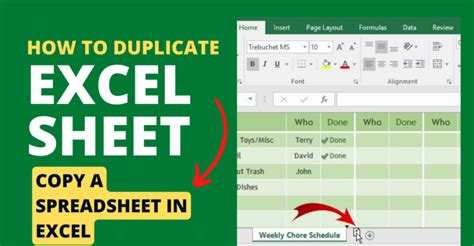 Excel Duplicate Sheet