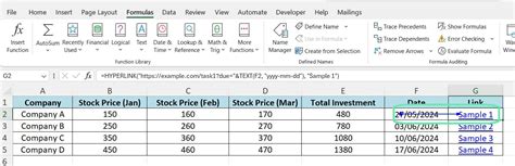 Creating Dynamic Links in Excel