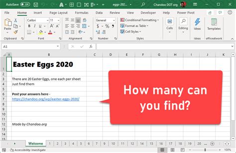 Excel Easter Egg Hunt