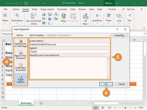 Email Linking Tips in Excel