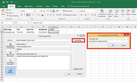 Email Linking Tricks in Excel