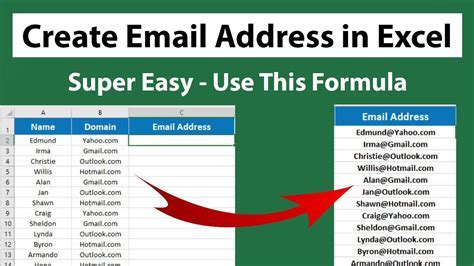 Testing email addresses in Excel